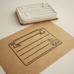 枠はんこ（くま＆ひよこ）■メッセージ枠はんこ・郵便枠はんこ