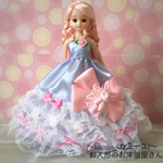 リカちゃん　ウサキと一緒のパープルパーティドレス