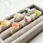 2stone ring ｱﾒｼﾞｽﾄ×爆裂水晶