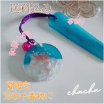 和装小物 帯飾り 単品 和柄 着物 浴衣 根付 金魚 金魚すくい 両面 ピンク