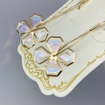 透明感 クリア 偏光 オーロラ フラワー 花 イヤリング・ピアス