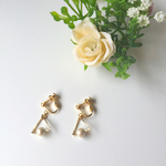 *nocca*triangle pearl earring トライアングルパールイヤリング