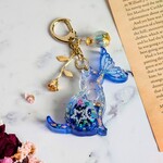 シャカシャカ　シェイカー　キーホルダー 　バッグチャーム　ちょうちょと青猫キーホルダー　