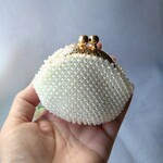 【再再販】バッグの中のときめき　ビーズがま口　オトナかわいい　上品