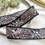 [50cm] インド刺繍リボン　チュール　F