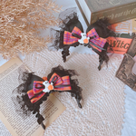 ハロウィン～チビおばけちゃんとリボンのカチューシャ～ ペット用アクセサリー ペット用カチューシャ ペット用ヘアアクセサリー 撮影会 インスタ 悪魔 デビル 魔女 死神 お化け