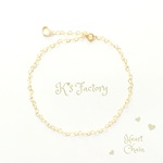 再販♡ 大人かわいい♡ ハート♡チェーンのブレスレット  gold / silver 