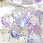 2color set【40個/14㍉】【ba-b-181】❁カラー鈴丸ビーズ❁ブルー×パープル❁