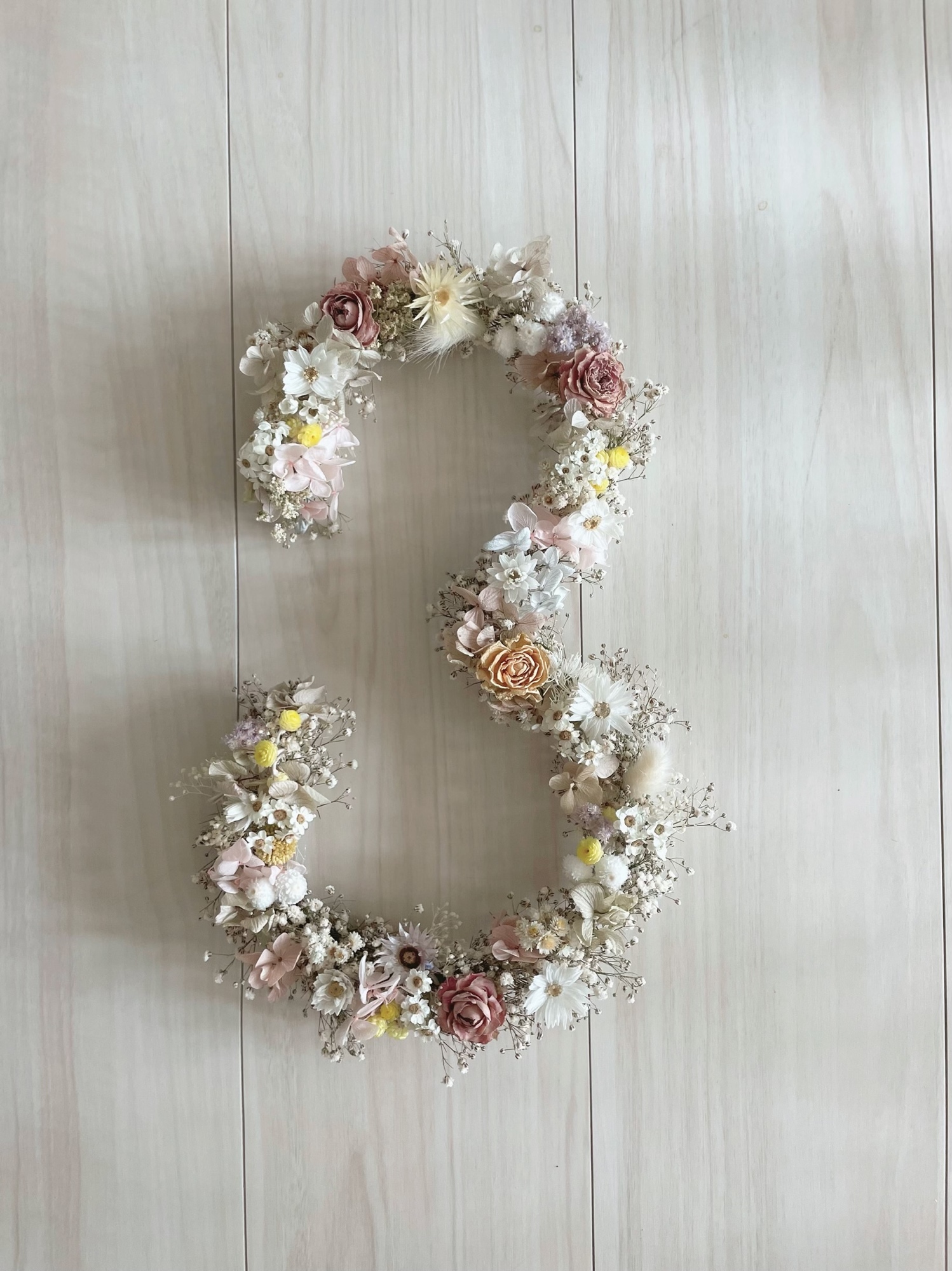 （Pinky）プロフ必読☆フェルトリース☆数字リース number wreath ⚘ flowerwreath ⚘ 数字のリース - rendez-vous