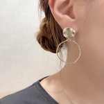 ゴールドを楽しむシンプルダブルゴールド ピアス / イヤリング / チタンピアス / 樹脂ピアス / シンプル