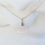 ステンレスチェーンネックレス/ジルコニアネックレス/ネックレスシンプル/オフィスネックレス/ゴールドネックレス/上品ネックレス/大人可愛いネックレス