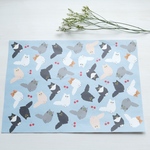 A4デザインペーパー 長毛猫(3枚入) 