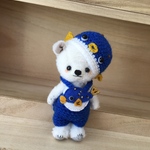 ハンドメイド　夏だ！暑いよ💦ぷっくり河豚フグ🐡コスチュームテディベア風クマさん🧸ぬいぐるみ