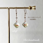 金魚のスクエアピアス14kgf②イヤリング変更無料（送料無料）