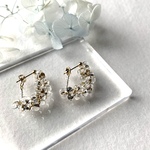 『J』ピアス＆イヤリング　クリスタル