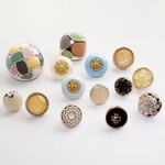 限定1set 14個 シャンクボタン 福袋 バラ 足つき 裏穴 MIX 染め かわいい おしゃれ