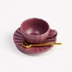 ミニチュア  プラム 合金ティーカップset 家具 雑貨 小さい ドール キッチン 喫茶店 お店 カフェ コーヒーカップ フード