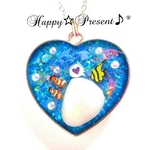深海を泳ぐ魚達のハートネックレス♡*