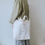 女の子 ショルダーLサイズ ロゴトートバッグ