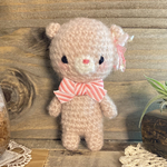 ふわふわクマのあみぐるみ(ピンク)
