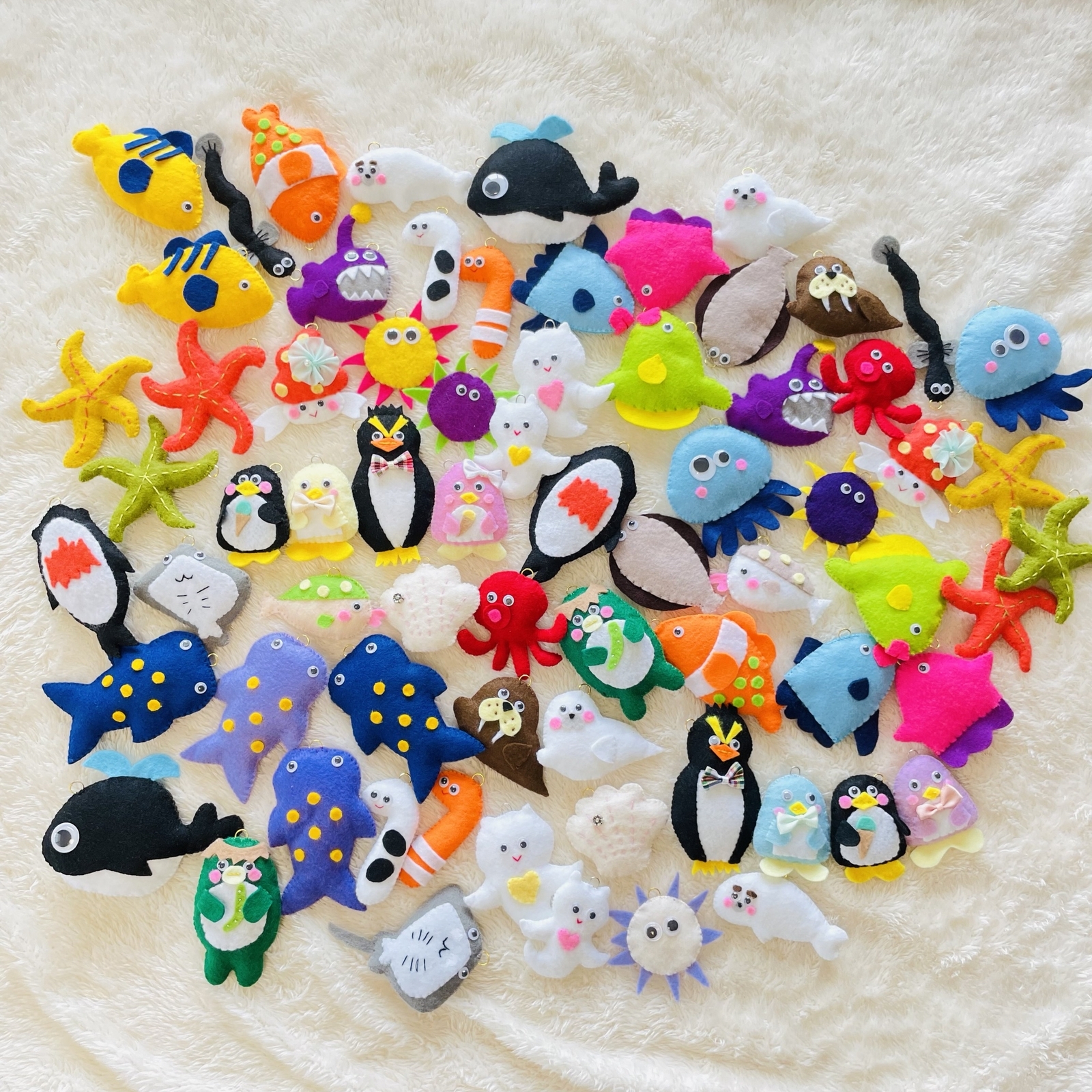 みゆさま専用フェルトおさかなつらりオーダー おさかなつり♡手作りフェルト♡おもちゃ - PMYOCCO'S GALLERY