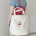 cherry ショルダーLサイズ ロゴトートバッグ