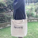 Have a nice day シンプル トートバッグ ショルダーLサイズ 受注製作
