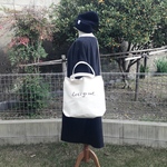 Let's go out  シンプル トートバッグ ショルダーLサイズ 受注製作