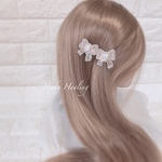 ローズカメオ🌹キラキラリボン⋈*｡ﾟ バックに付けても可愛いヘアクリップ𑁍︎·͜·
