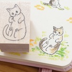 ころりんねこ　スタンプ　【30㎜×20㎜】