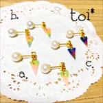三角ゆらゆらピアス＊.