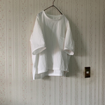 綿麻生地の布帛Tシャツ