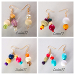 　‐Wood×VintageBeads‐　ピアス　④