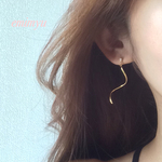 Zirconia Wave Metal Pierce/Earring