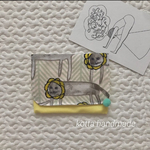 new//ライオン ハンドメイド 移動ポケット ミナペルホネン 生地使用
