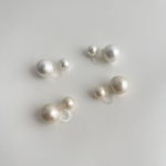 W cotton pearl earring(8.12mm)