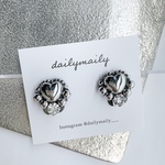 silver♡プチハート　ピアス／イヤリング