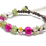 ༅೫秋風に揺れるコスモス೫༅ 天然石 パワーストーン ブレスレット　#minne_new #マクラメ