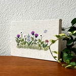 お花畑 刺繍 ファブリックパネル  