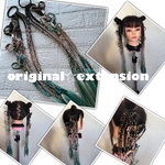 【現品限り】original☆ヘアゴムエクステ50 ブレイズ×ハート
