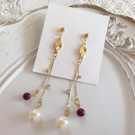 スギライト ＆ 淡水パールピアス♡