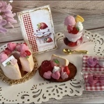 残１点8/31まで半額セールいちごのシフォンケーキとパフェ
