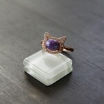 チャロアイト　ニャンコCZリング　SILVER925　PG