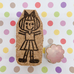 チアガールはんこ（両手上げ）