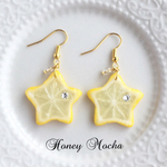 【感謝企画20％OFF★】星形レモンのピアス／イヤリング