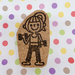 ダンベルを持ってる女の子はんこ