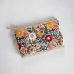 インド刺繍＊ポケットティッシュケース付ポーチ