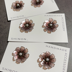【10/31まで  引越しありがとうセール】チョコレートコスモス🤎 秋桜 ピアス イヤリング