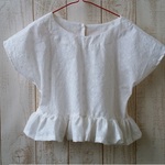 sale!!裾フリルブラウス　白　90㎝