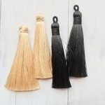 【1セット限定　約7cm 10個】タッセル　アソート 【ベージュ＆ブラック】